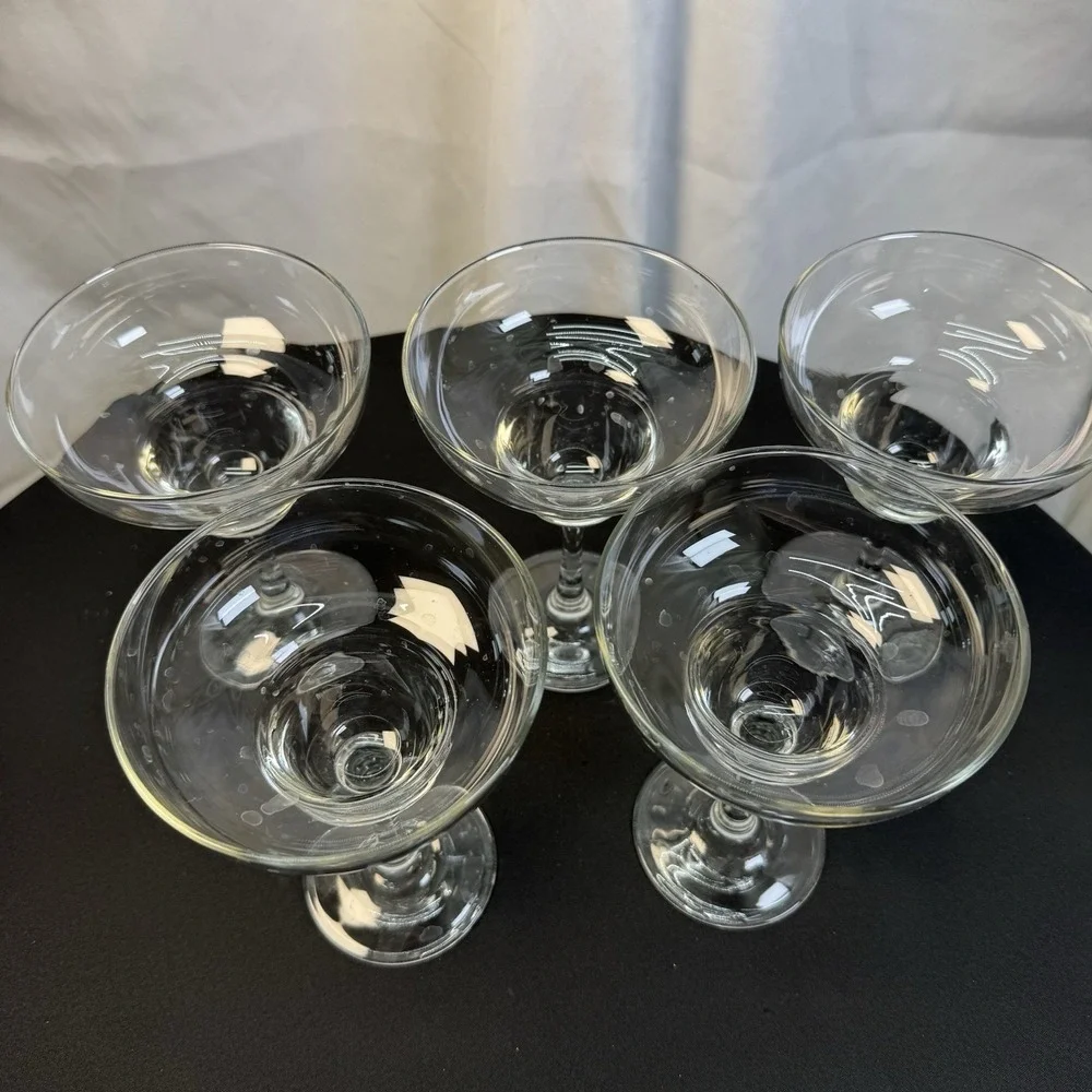 Set of (5)‎ Clear Margarita Glasses 6
